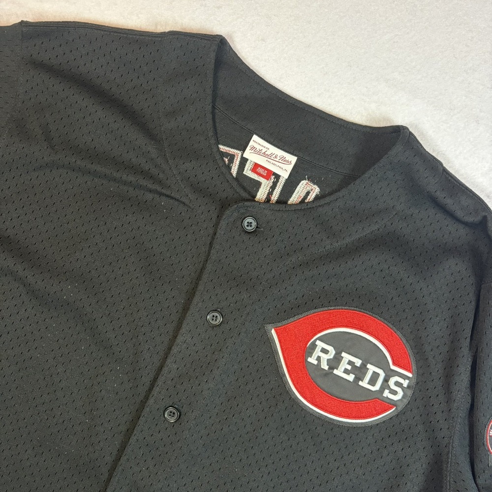 Ken Griffey Jr Cincinnati Reds Mitchell & Ness BP Jersey Men's XL 48 MLB Black